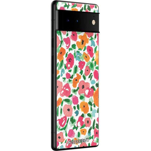 Bouffants and Broken Hearts Watercolor Floral Google Pixel 6 Pro Skin